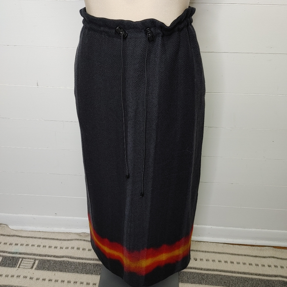 Vintage Holt Renfrew wool maxi skirt size 2 - Picture 3 of 13